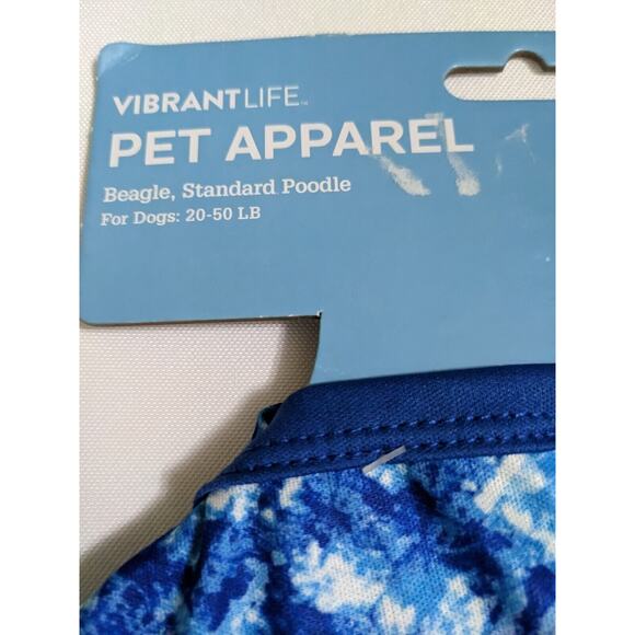 NEW Vibrant Life M Medium DOG Tie Dye Blue TSHIRT Shirt Top New Beagle Poodle - Picture 4 of 5